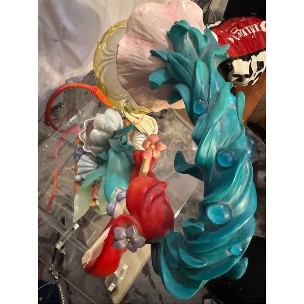 Vintage 2004 Disney Little Mermaid Ariel Seaflower Serenade Lamp W/ Night-light